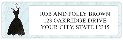 Little Black Dress Address Label